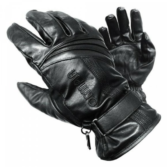 Olympia Activewear Other - Olympia 180 Monsoon Waterproof Black Leather Gloves size Medium